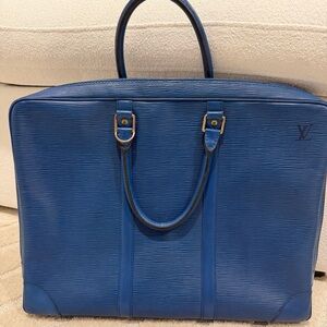 Louis Vuitton Epi Blue Leather briefcase